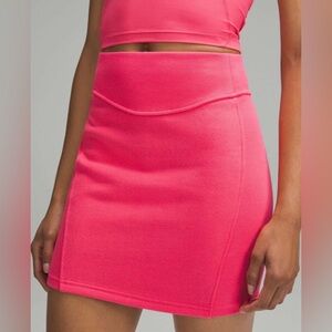 Lululemon Scuba High-Rise Mini Skirt in Glaze Pink